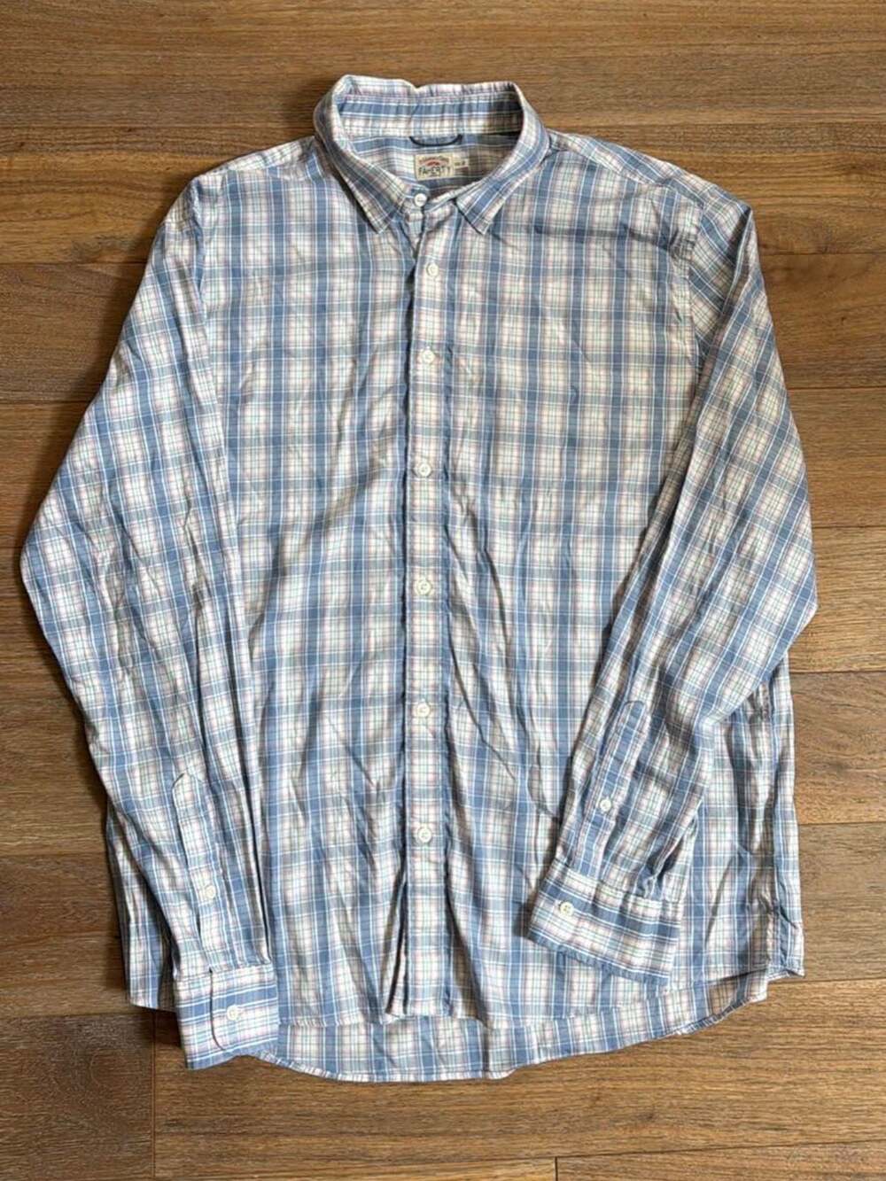 Faherty Brand Plaid Long Sleeve Button-Down Shirt Men's XXL